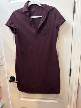 Frank & Eileen Plum Short-Sleeve Midi Shirt Dress